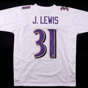 Jamal Lewis Signed Baltimore Ravens Custom Jersey - Beckett Authenticated